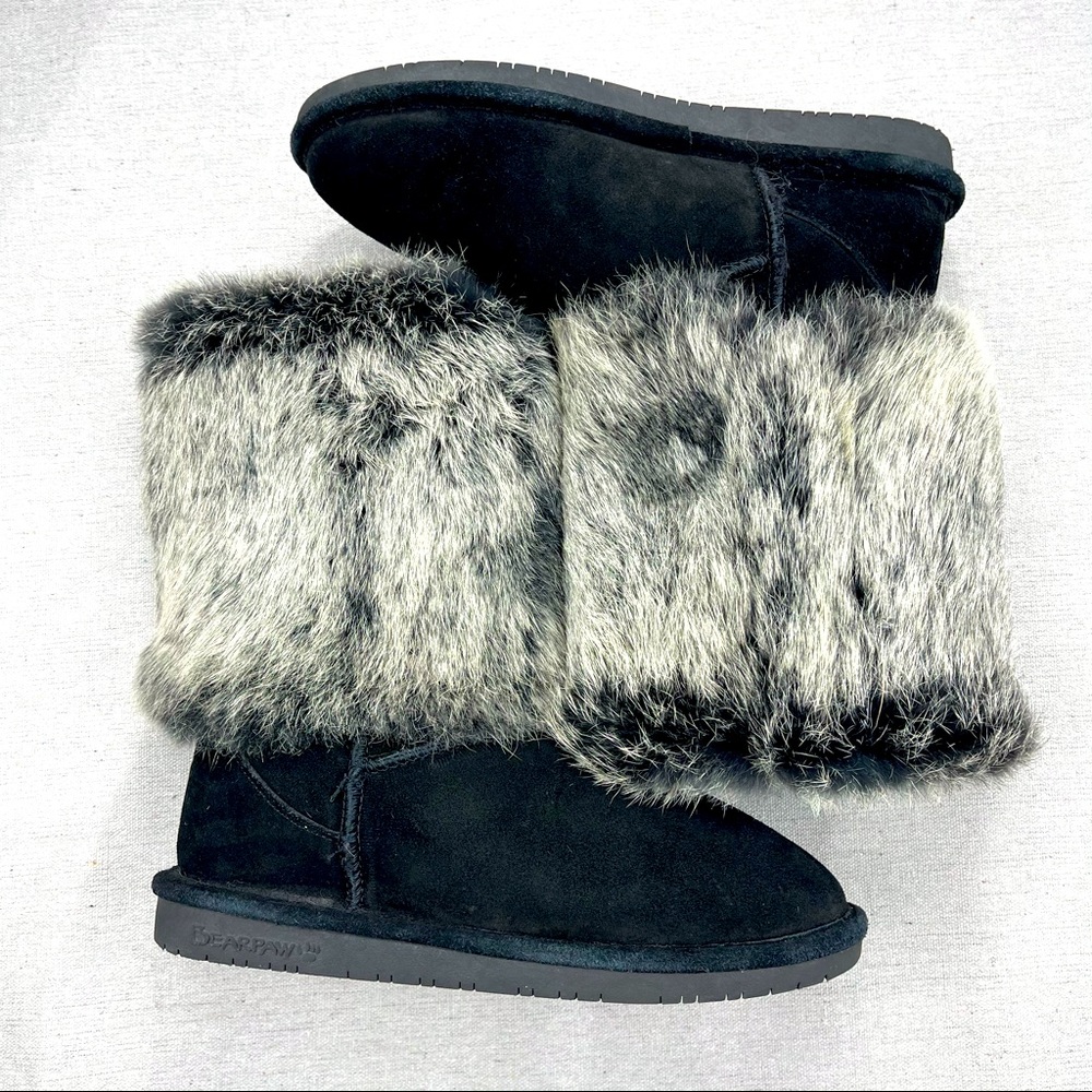BearPaw RABBIT FUR BOOTS